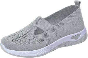 Women's Woven Orthopedic Breathable Soft Shoes Tennis Shoes Womens Wide Feet Casual Work Shoes Platform Sneakers White Tennis Shoe Loafers Dress Shoe