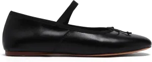 Woven Ballet Flats for Women Almond Toe Mary Jane Flats Stretch Band Bow Ballerina Shoes