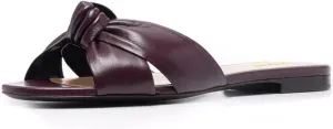 XYD Women Open Round Toe Bowknot Crossover Flats & Block Heel Sandals Slip On Mule Backless Slides Casual Dressy Cute Dress Casual Shoes